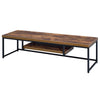 ACME Bob Weathered Oak & Black Metal TV Stand Model 91782