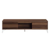 ACME Raceloma LED Walnut & Chrome TV Stand Model 91997