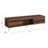 ACME Raceloma LED Walnut & Chrome TV Stand Model 91997