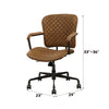 ACME Josi Coffee Top Grain Leather Office Chair Model 92029