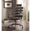 ACME Calan Vintage Black Top Grain Leather Swivel Office Chair Model 92107