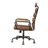ACME Calan Retro Brown Top Grain Leather Swivel Office Chair Model 92108