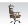 ACME Versailles Vintage Gray Synthetic Leather & Bone White Executive Office Chair Model 92277