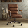 ACME Harith Retro Brown Top Grain Leather Swivel Office Chair Model 92414