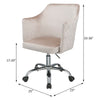ACME Cosgair Champagne Velvet & Chrome Swivel Office Chair Model 92506