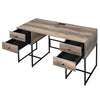 ACME Desirre Rustic Oak & Black Writing Desk Model 92640