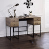 ACME Desirre Rustic Oak & Black Writing Desk Model 92640