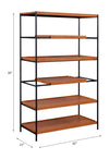 ACME Oaken Honey Oak & Black Bookshelf Model 92677