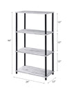 ACME Nypho Antique White & Black Bookshelf Model 92737