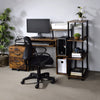 ACME Lyphre Weathered Oak & Black Computer Desk Model 92760