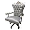 ACME Versailles Silver Synthetic Leather & Antique Platinum Executive Office Chair Model 92822