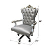 ACME Versailles Silver Synthetic Leather & Antique Platinum Executive Office Chair Model 92822