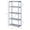 ACME Jurgen Faux Concrete & Silver Bookshelf Model 92907
