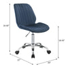 ACME Muata Twilight Blue Velvet & Chrome Swivel Office Chair Model 92932
