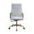 ACME Duralo Vintage White Top Grain Leather Swivel Office Chair Model 93168