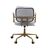 ACME Siecross Vintage White Top Grain Leather Swivel Office Chair Model 93172