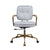 ACME Siecross Vintage White Top Grain Leather Swivel Office Chair Model 93172