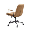 ACME Eclarn Rum Top Grain Leather Swivel Office Chair Model 93174