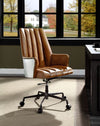 ACME Salvol Sahara Top Grain Leather & Aluminum Swivel Office Chair Model 93176