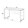ACME Tennos White & Chrome Writing Desk(Same AC00903) Model 93190
