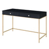 ACME Ottey Black High Gloss & Gold Writing Desk Model 93540