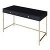 ACME Ottey Black High Gloss & Gold Writing Desk Model 93540