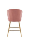 ACME Rizgek Pink Velvet & Gold Counter Height Chair Model 96090