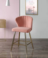 ACME Rizgek Pink Velvet & Gold Counter Height Chair Model 96090