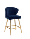 ACME Rizgek Blue Velvet & Gold Counter Height Chair Model 96092