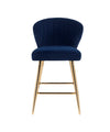 ACME Rizgek Blue Velvet & Gold Counter Height Chair Model 96092