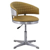 ACME Brancaster Turmeric Top Grain Leather & Chrome Adjustable Stool with Swivel Model 96470