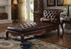 ACME Dresden Synthetic Leather & Cherry Oak Chaise with Pillow Model 96487