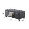 ACME Rebekah Gray Fabric Bench with Storage Model 96546