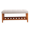 ACME Charla Light Gray & Oak Bench Model 96680