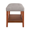 ACME Charla Light Gray & Oak Bench Model 96680