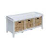 ACME Flavius White Bench with Storage Model 96759