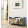 ACME Flavius Teal Bench with Storage Model 96761
