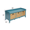 ACME Flavius Teal Bench with Storage Model 96761