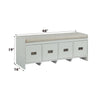 ACME Berci Beige Fabric & White Bench with Storage Model 96775