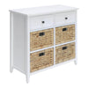 ACME Flavius White Console Table with Storage Model 97416