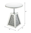 ACME Noralie Mirrored & Faux Diamonds Accent Table Model 97702