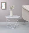 ACME Epidia White Accent Table Model 97842