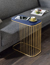 ACME Aviena Blue & Gold Accent Table Model 97844