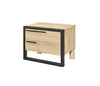ACME Erasto Oak & Black Accent Table Model 97962