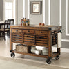 ACME Kaif Distressed Chestnut Kitchen Cart Model 98184