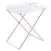 ACME Cercie Clear Acrylic & Copper Tray Table Model 98189