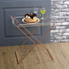 ACME Cercie Clear Acrylic & Copper Tray Table Model 98189