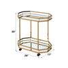 ACME Lacole Champagne & Mirror Serving Cart Model 98197