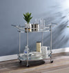 ACME Jinx Clear Glass & Chrome Serving Cart Model 98216
