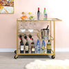 ACME Adamsen Champagne & Mirror Serving Cart Model 98354